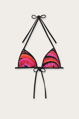 Iride Print Triangle Bikini Top