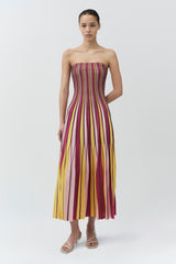 Soleil Striped Midi Dress