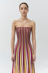 Soleil Striped Midi Dress