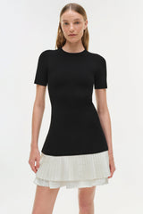 Lorin Taffeta Knit Midi Dress
