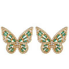 Green Butterfly Earrings