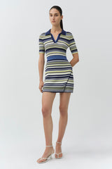 Lira Knit Polo Mini Dress