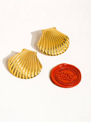 Cèpe 18K Gold Non-Tarnish Shell Studs: Yellow Gold