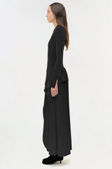 Ornella Knit Satin Midi Dress