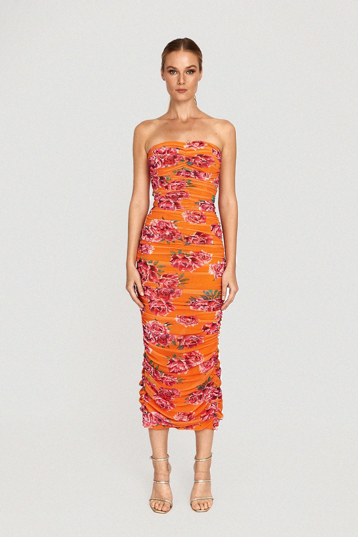 Farrah Ruched Midi Dress