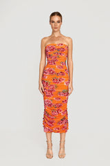 Farrah Ruched Midi Dress