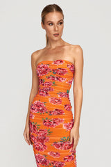 Farrah Ruched Midi Dress