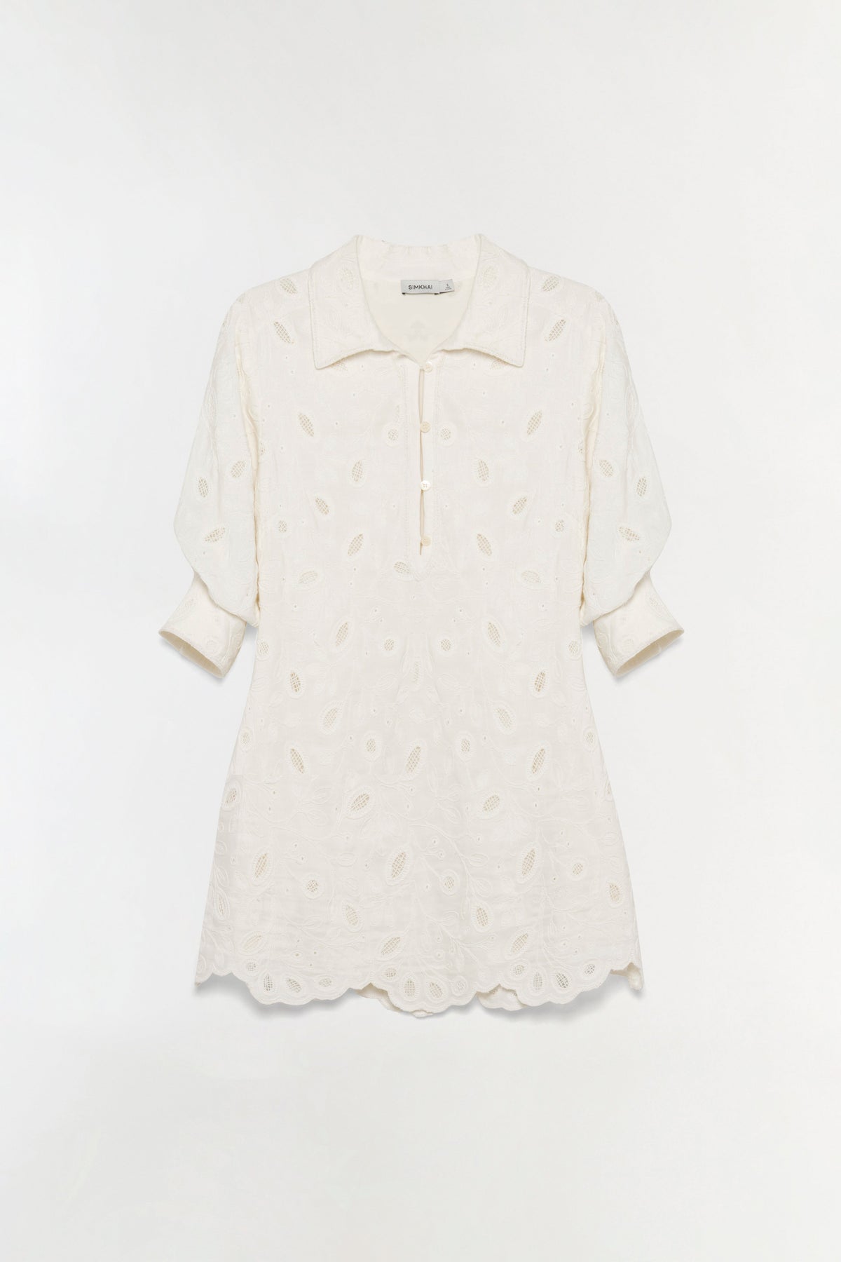Freya Embroidered Linen Mini Dress
