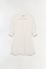 Freya Embroidered Linen Mini Dress