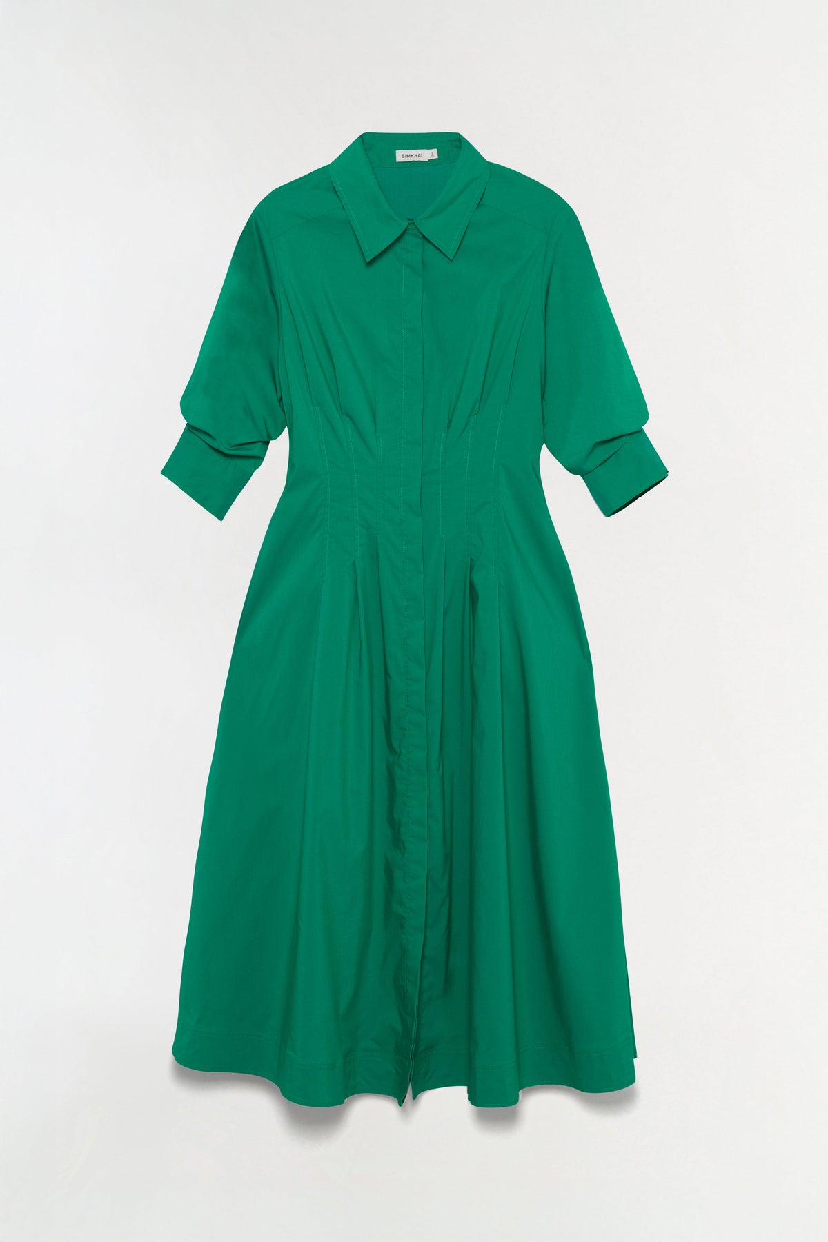 Jazz Cotton Pintuck Midi Dress