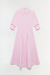 Jazz Cotton Pintuck Midi Dress