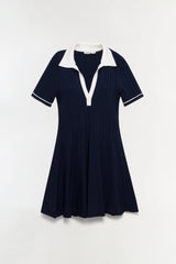 Page Knit Polo Mini Dress