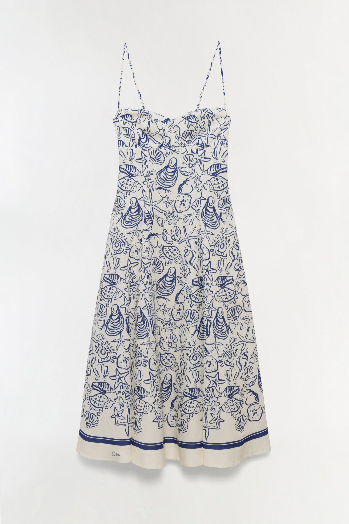 Analise Linen Bustier Midi Dress