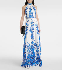 Orchid Blues floral maxi dress