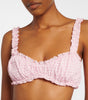 Simkhai Ruffled checked bikini top