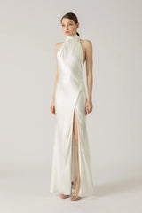 Penelope Backless Satin Gown