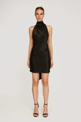 Penny Backless Satin Mini Dress