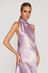 Penny Backless Satin Mini Dress