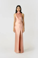 Penelope Backless Satin Gown