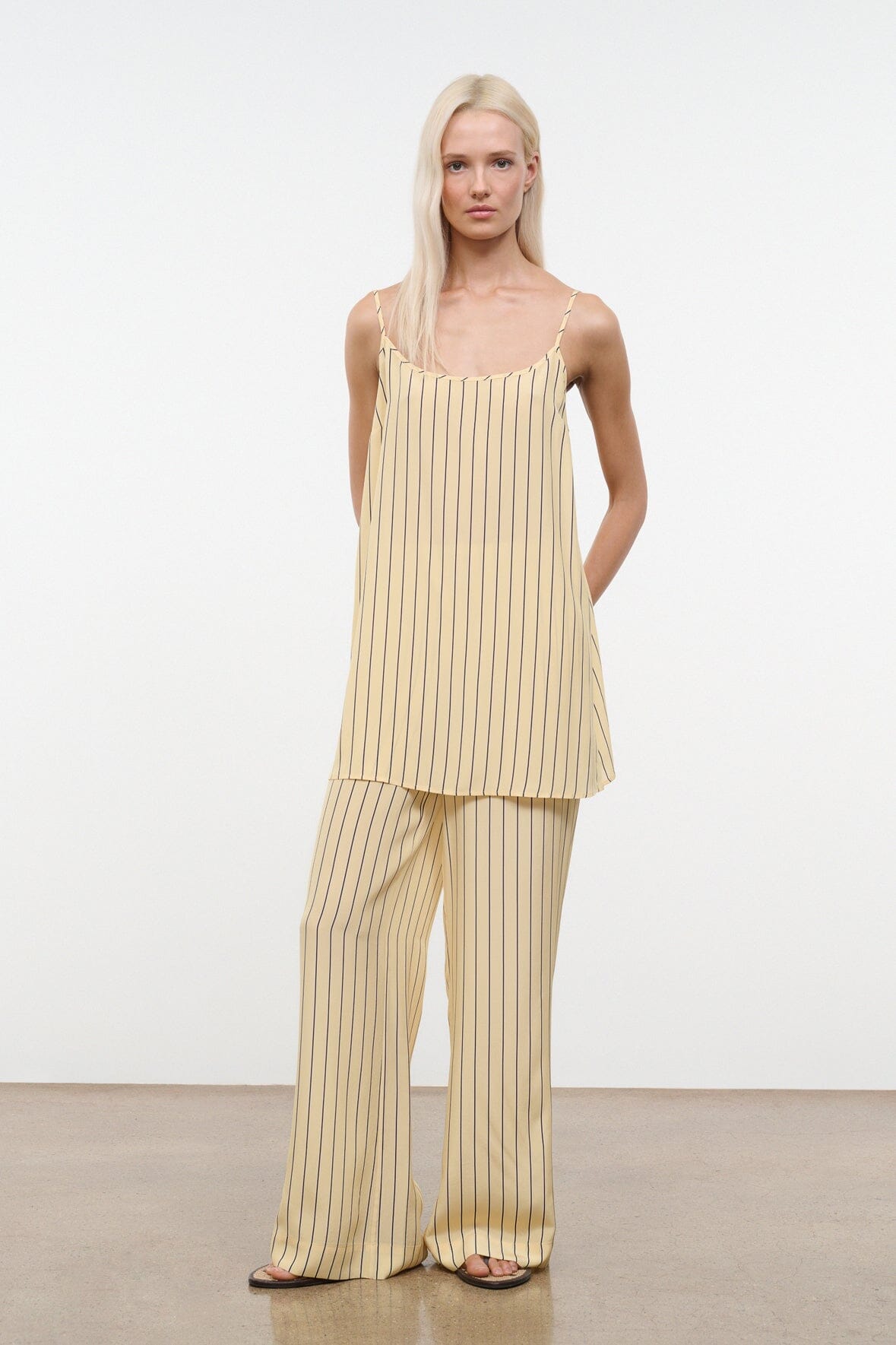 Irena Silk Dress | Monday Stripe