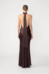 Penelope Backless Satin Gown