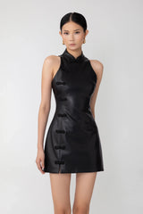Sharon Faux Leather Mini Dress