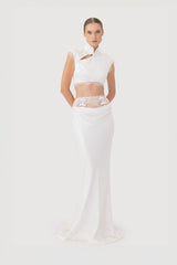 Lila Satin Top
