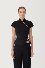 Iris Crepe Top
