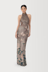 Gillian Satin Maxi Dress