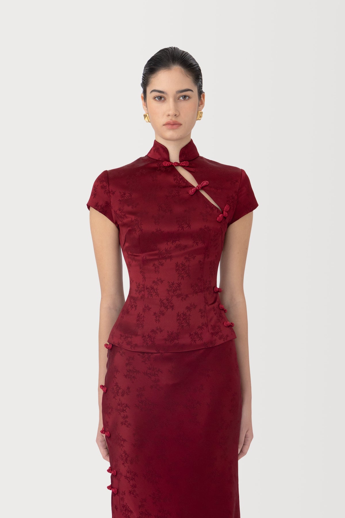 Ren Satin Jacquard Top