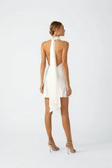Penny Backless Satin Mini Dress