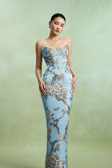 Novella Brocade Maxi Dress