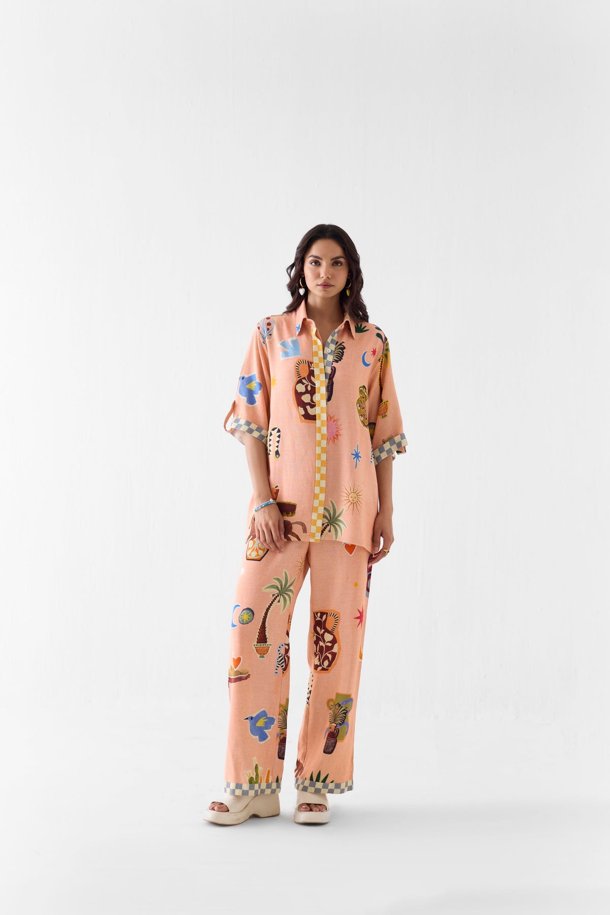 Pottery Shirt And Trouses Co-Ord