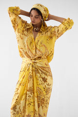 Ambi Draped Shirt Dress