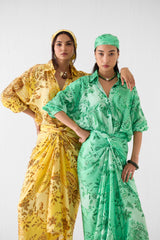 Ambi Draped Shirt Dress