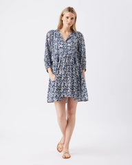 Cali Nursing Dress  Ink / White