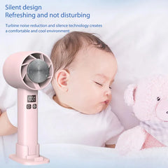 Mini Handheld Fan Semiconductor Refrigeration 1800mAh Battery Portable USB Rechargeable Hand Fans Cooling Air Cooler For Outdoor