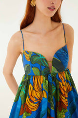Blue Banana Grapes SleevelessMini Dress