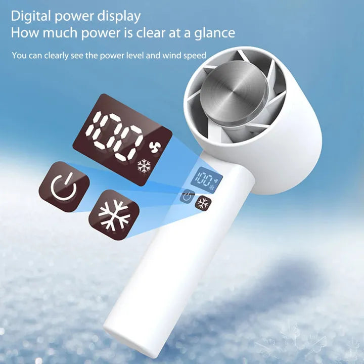 Mini Handheld Fan Semiconductor Refrigeration 1800mAh Battery Portable USB Rechargeable Hand Fans Cooling Air Cooler For Outdoor