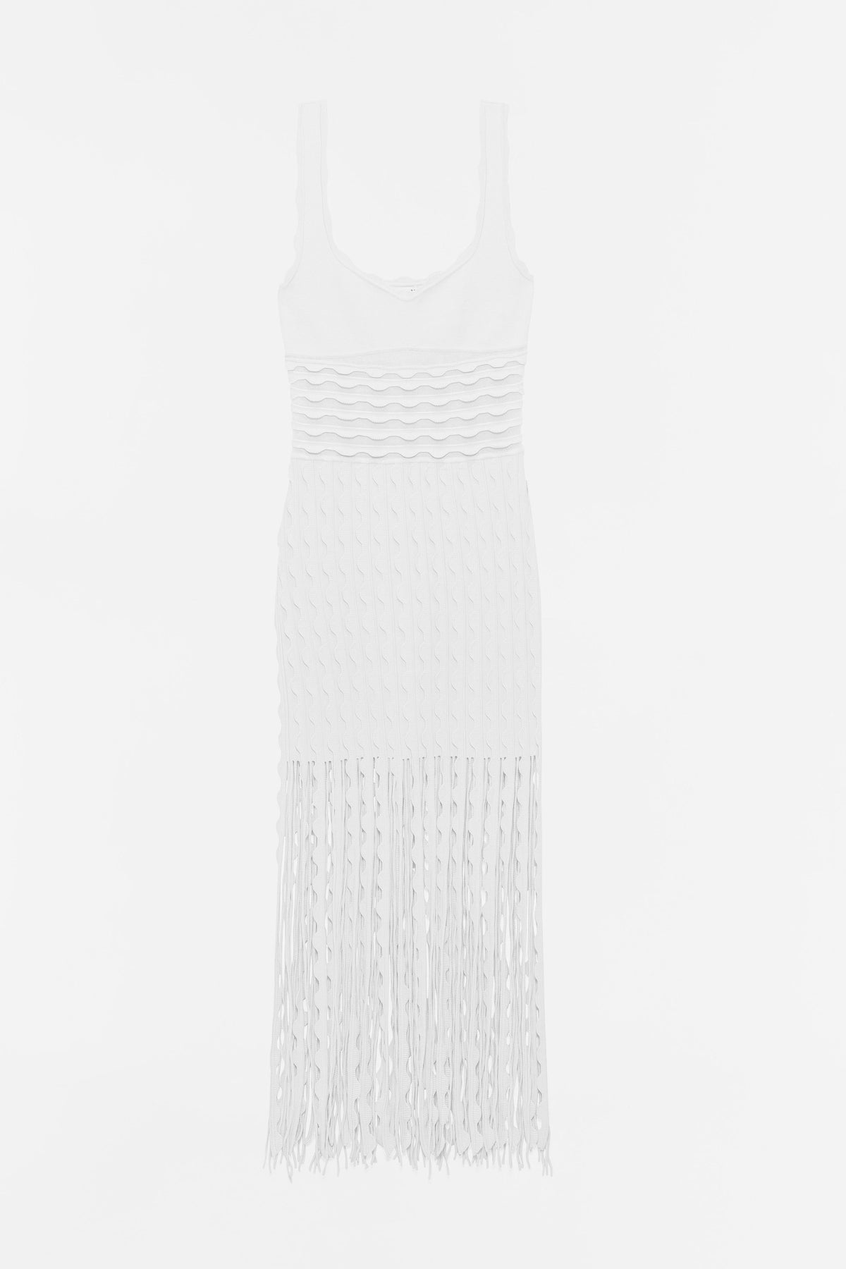 Brionne Scalloped Knit Midi Dress